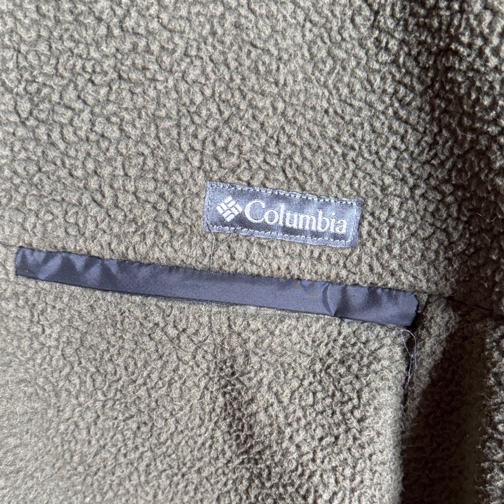 Columbia Helvetia II Half Snap Fleece Pullover Olive Green Black Size XXL Sherpa - Picture 4 of 9